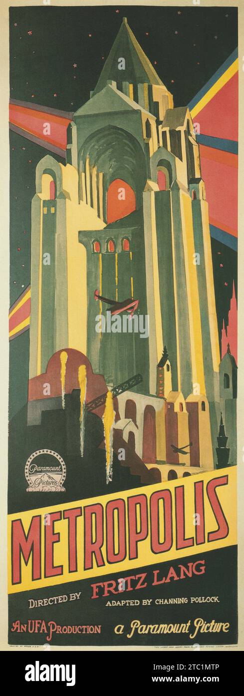 Metropolis Fritz Lang UFA 1927 Poster Art Stock Photo