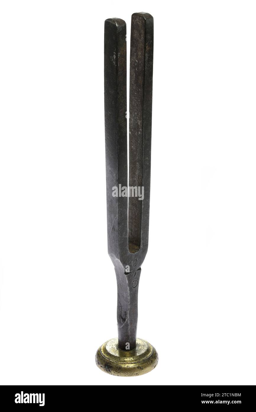 vintage tuning fork isolated on white background Stock Photo Alamy