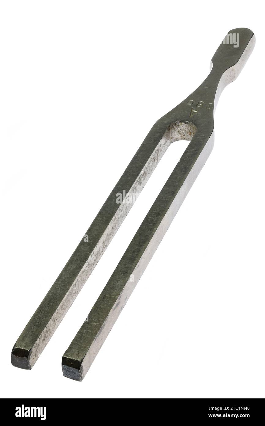 vintage tuning fork isolated on white background Stock Photo Alamy