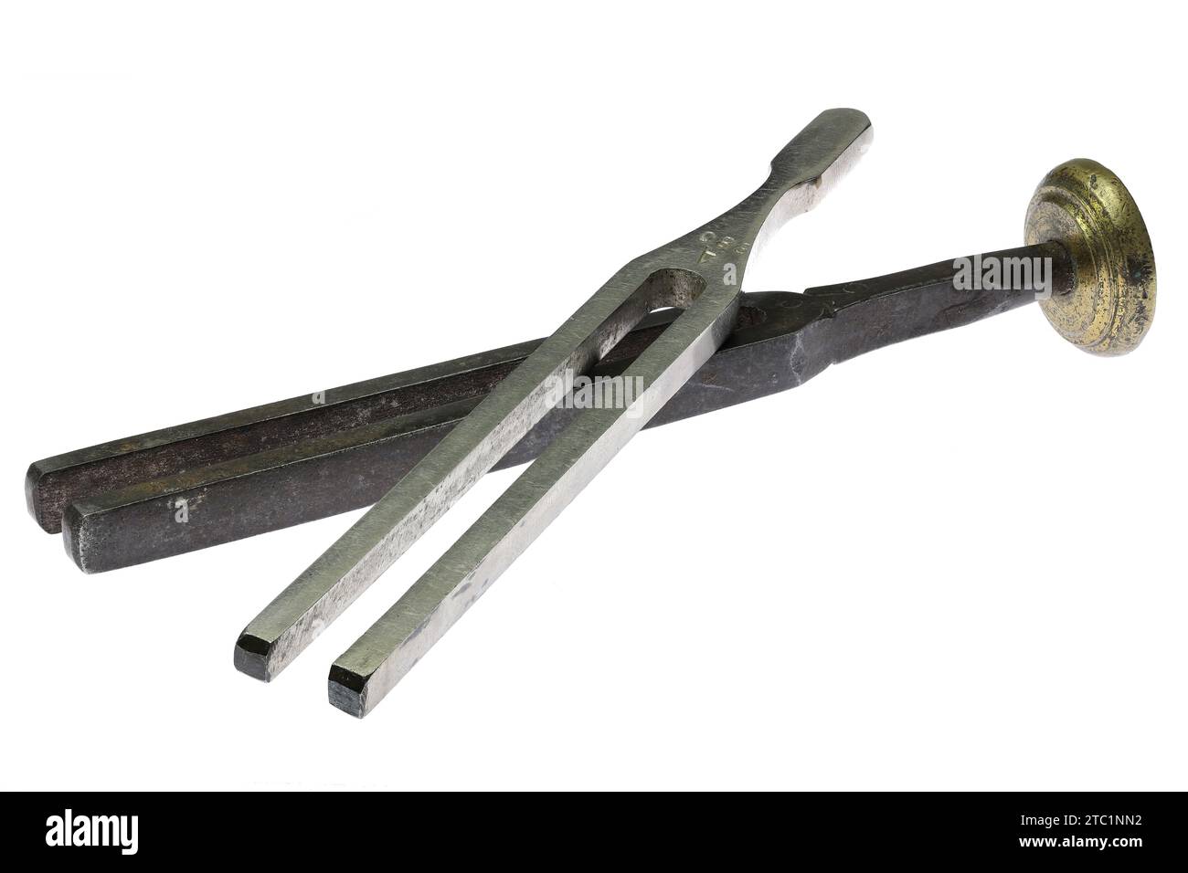 vintage tuning forks isolated on white background Stock Photo Alamy