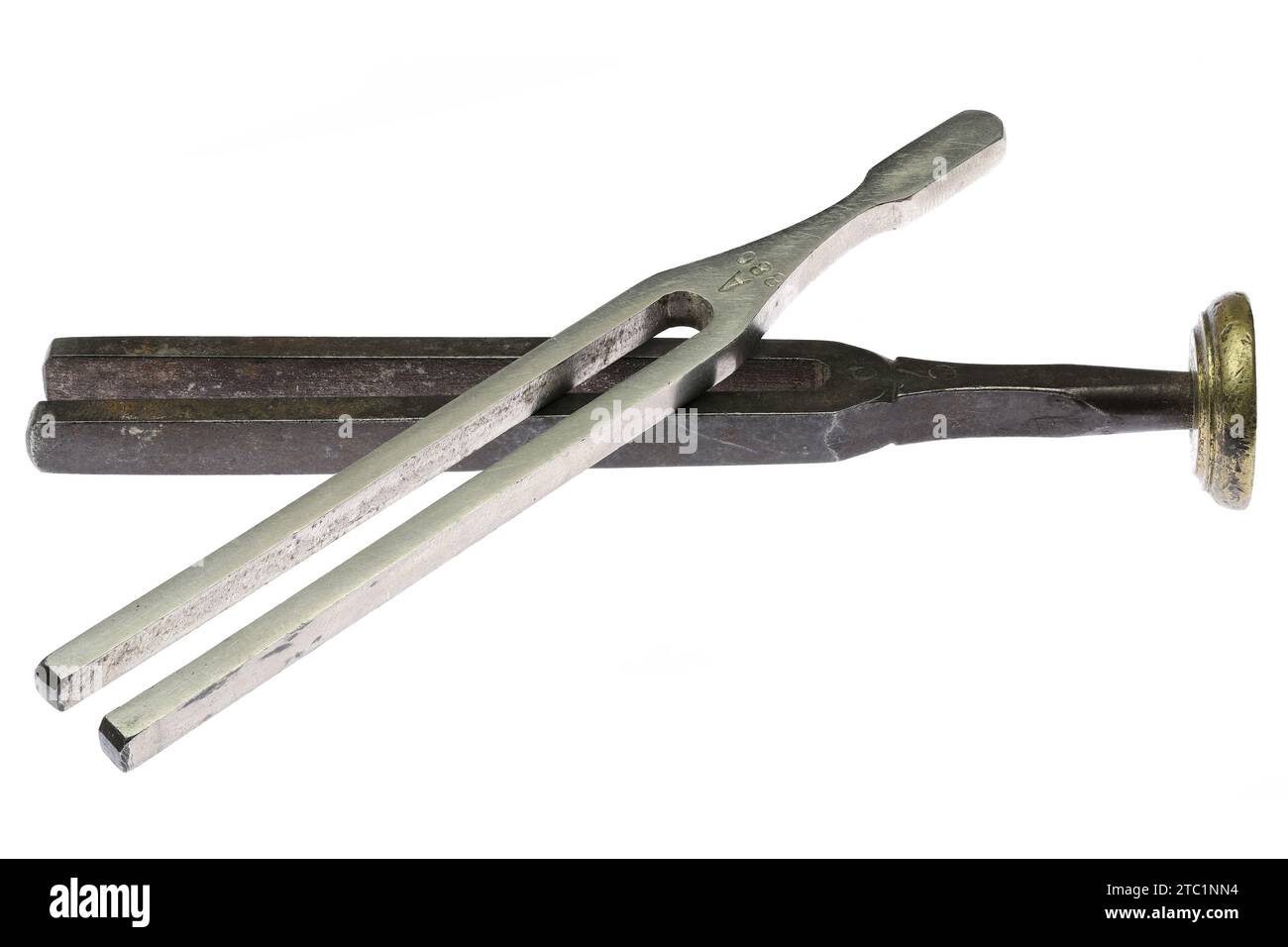 vintage tuning forks isolated on white background Stock Photo Alamy