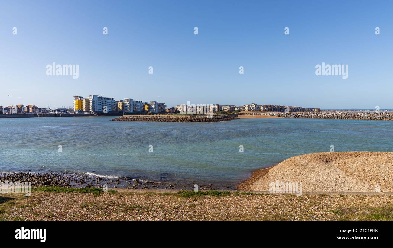 Eastbourne, East Sussex, England May 08, 2022 Pevensey Bay and