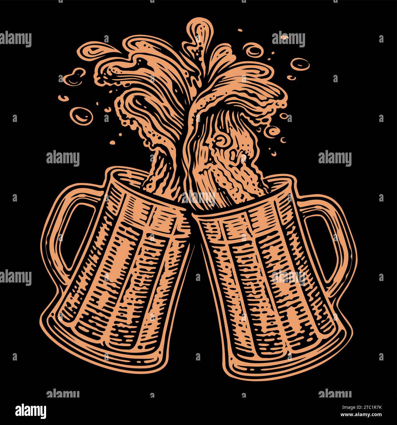 Cheers,Two clinking glasses mugs. Clinking glass tankards full of beer