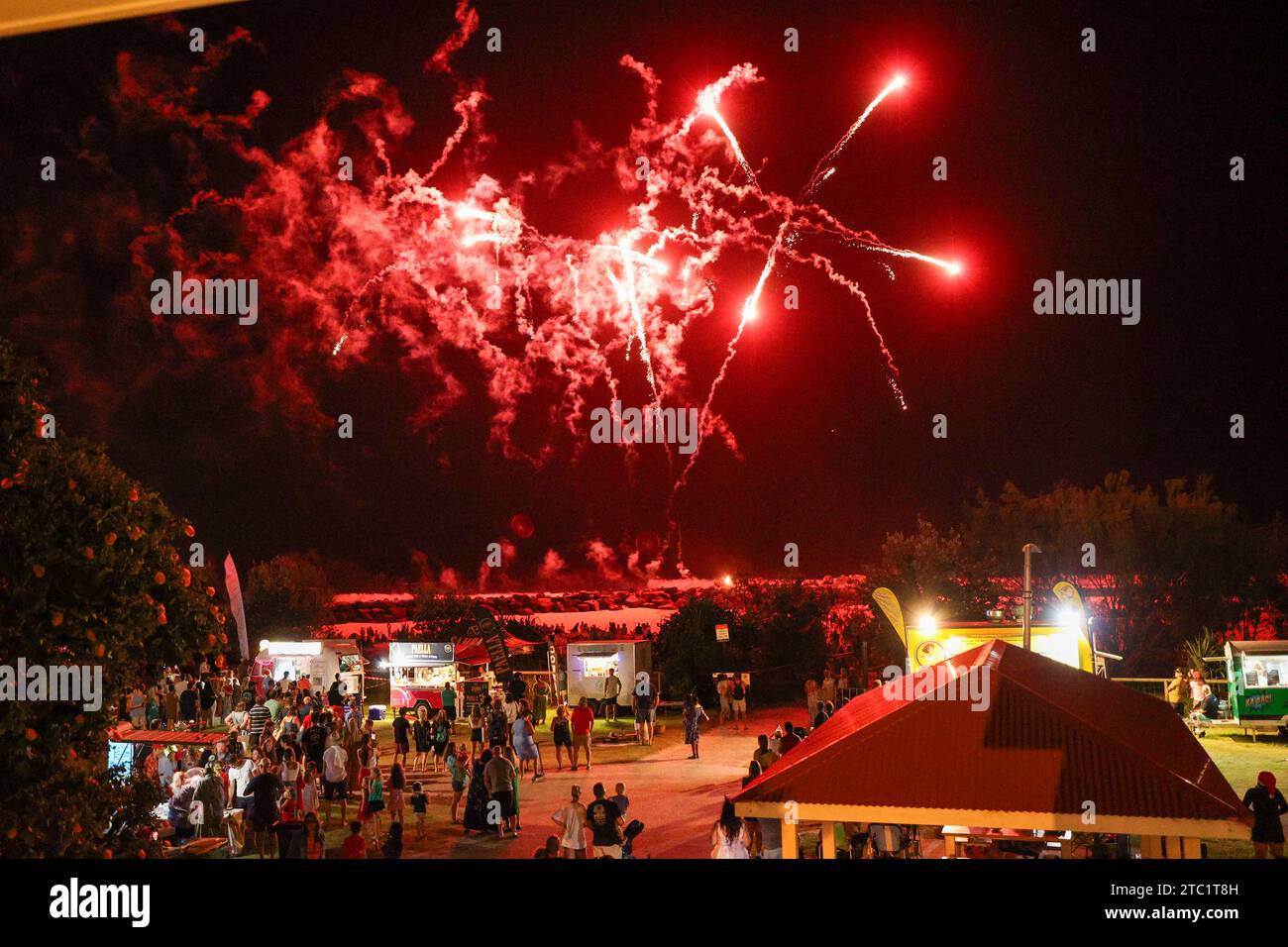 Coolangatta, Australia. 10th December 2023. Firework display at the
