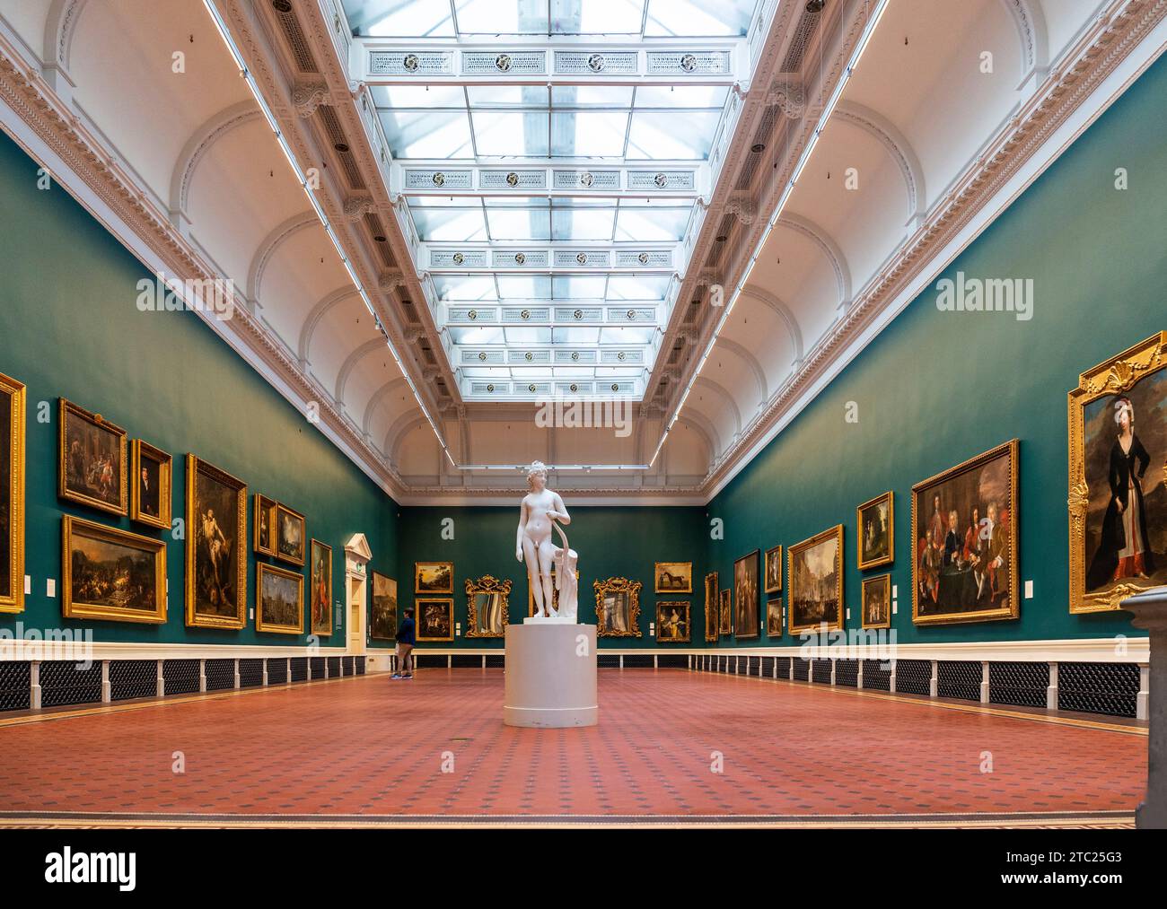 The Grand Gallery with European art from the 18th to 19th century, in the National Gallery of Ireland, Dublin city center, Ireland Stock Photo