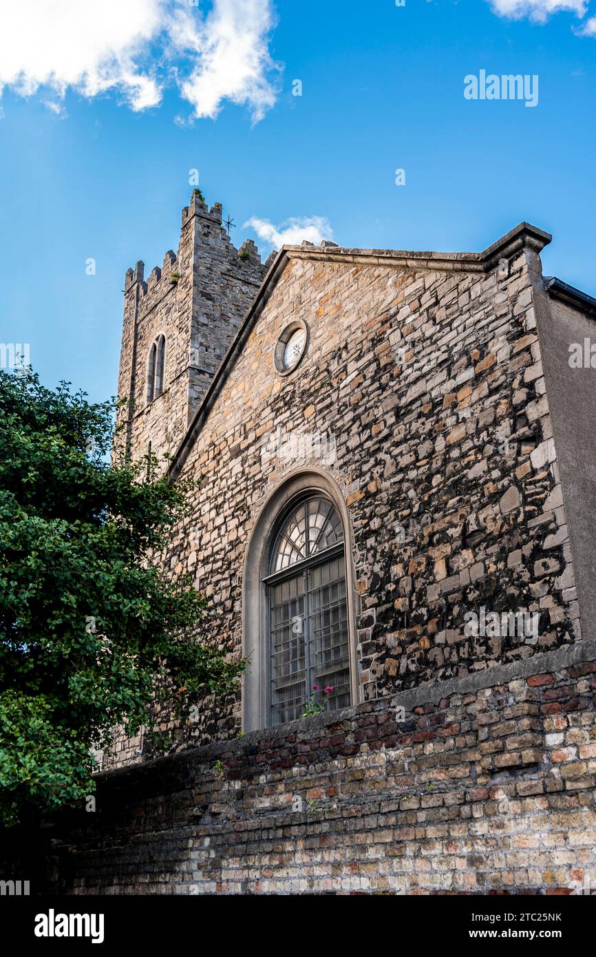 Exterior of St Michan's Church, in Church Street, Dublin, Ireland, famous for its vaults which contain mummified remains. Stock Photo