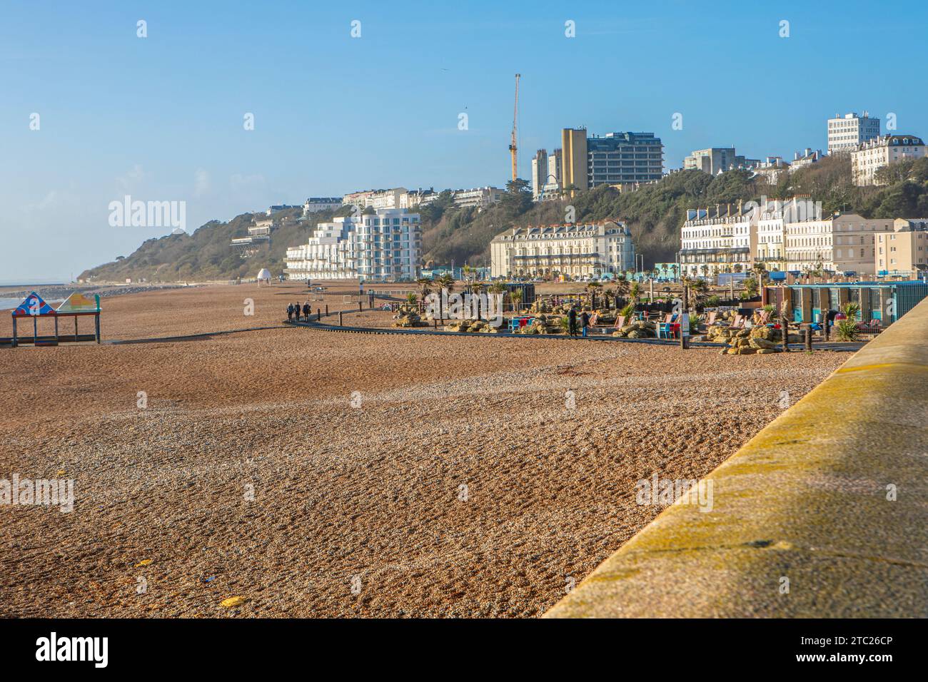 The almost completed Shoreline development on Folkestone beach Stock
