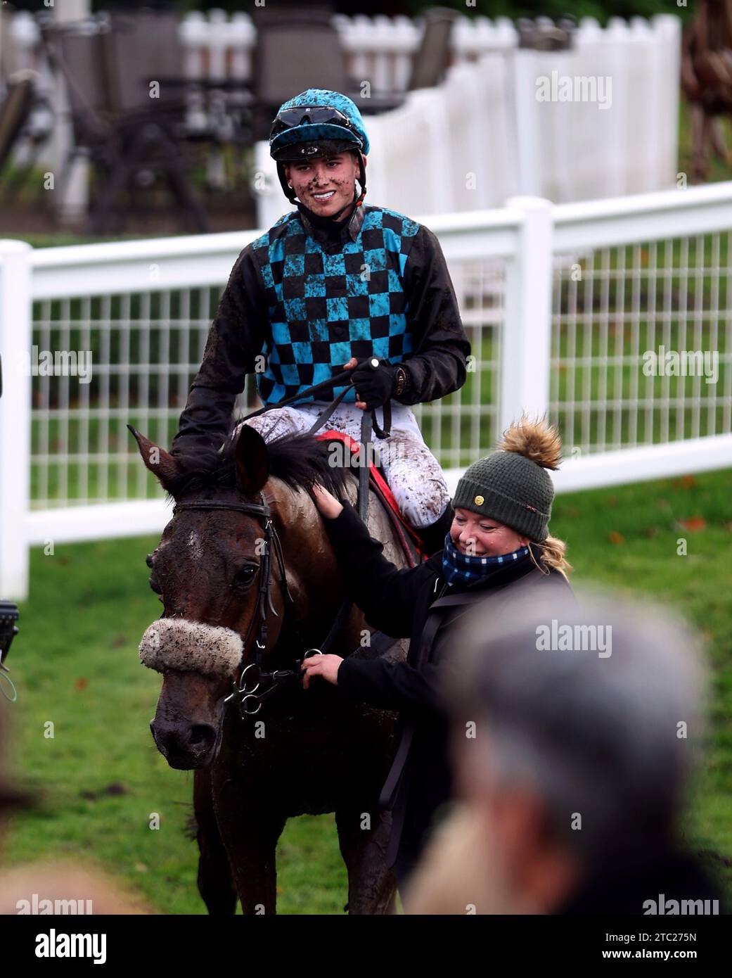 Operation Manna ridden by jockey Cameron Iles after winning the Pertemps Network Handicap Hurdle during day two of The Betfair Tingle Creek Festival at Sandown Park Racecourse, Esher. Picture date: Saturday December 9, 2023. Stock Photo