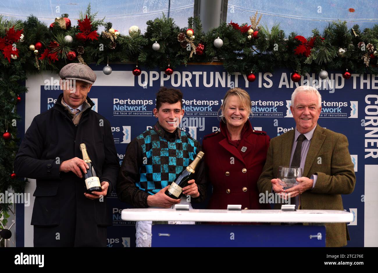 Jockey Cameron Iles after winning the Pertemps Network Handicap Hurdle