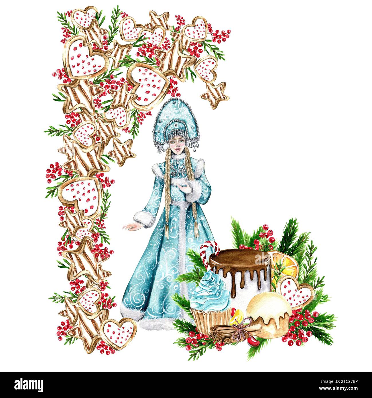 kawaii snow dress holiday drawing Kawaii White Cat Dressed Snowflake Fairy Stock Illustration 2701545947