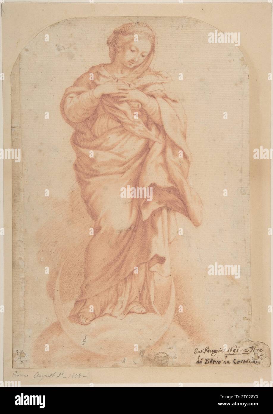 The Virgin Immaculate 1887 by Pietro da Cortona (Pietro Berrettini) Stock Photo