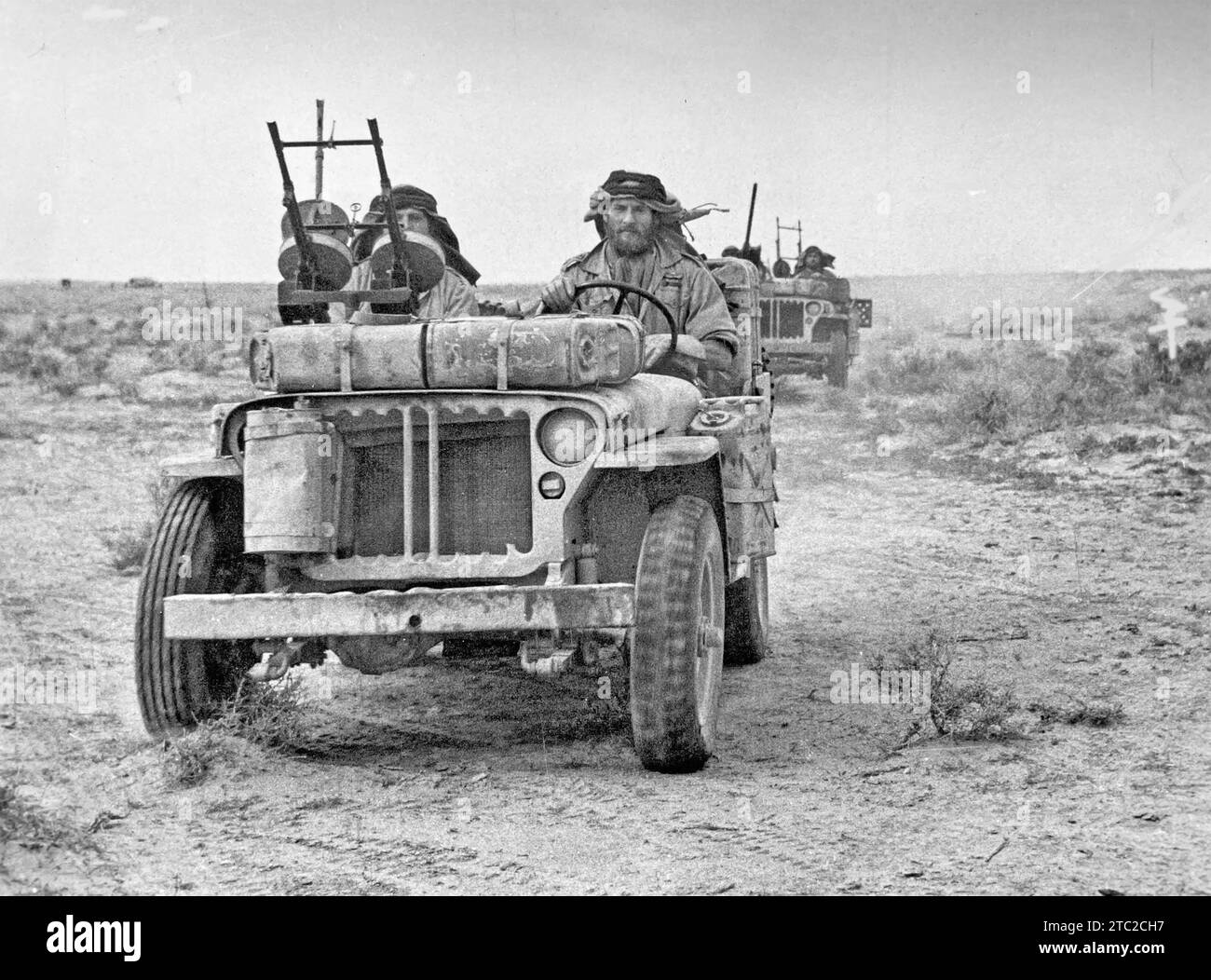 LONG RANGE DESERT GROUP  in north Africa about 1942 Stock Photo