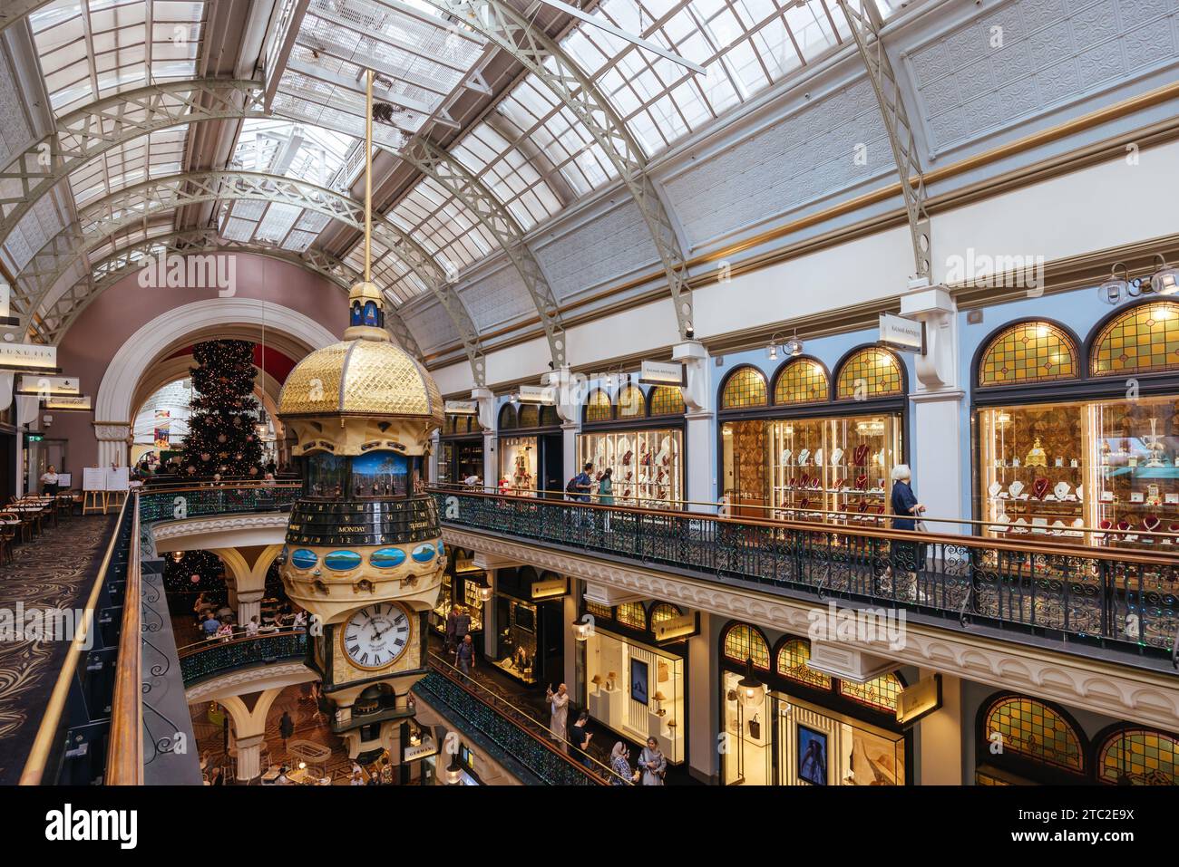 Sydney's Queen Victoria Building Interior in Australia Stock Photo Alamy
