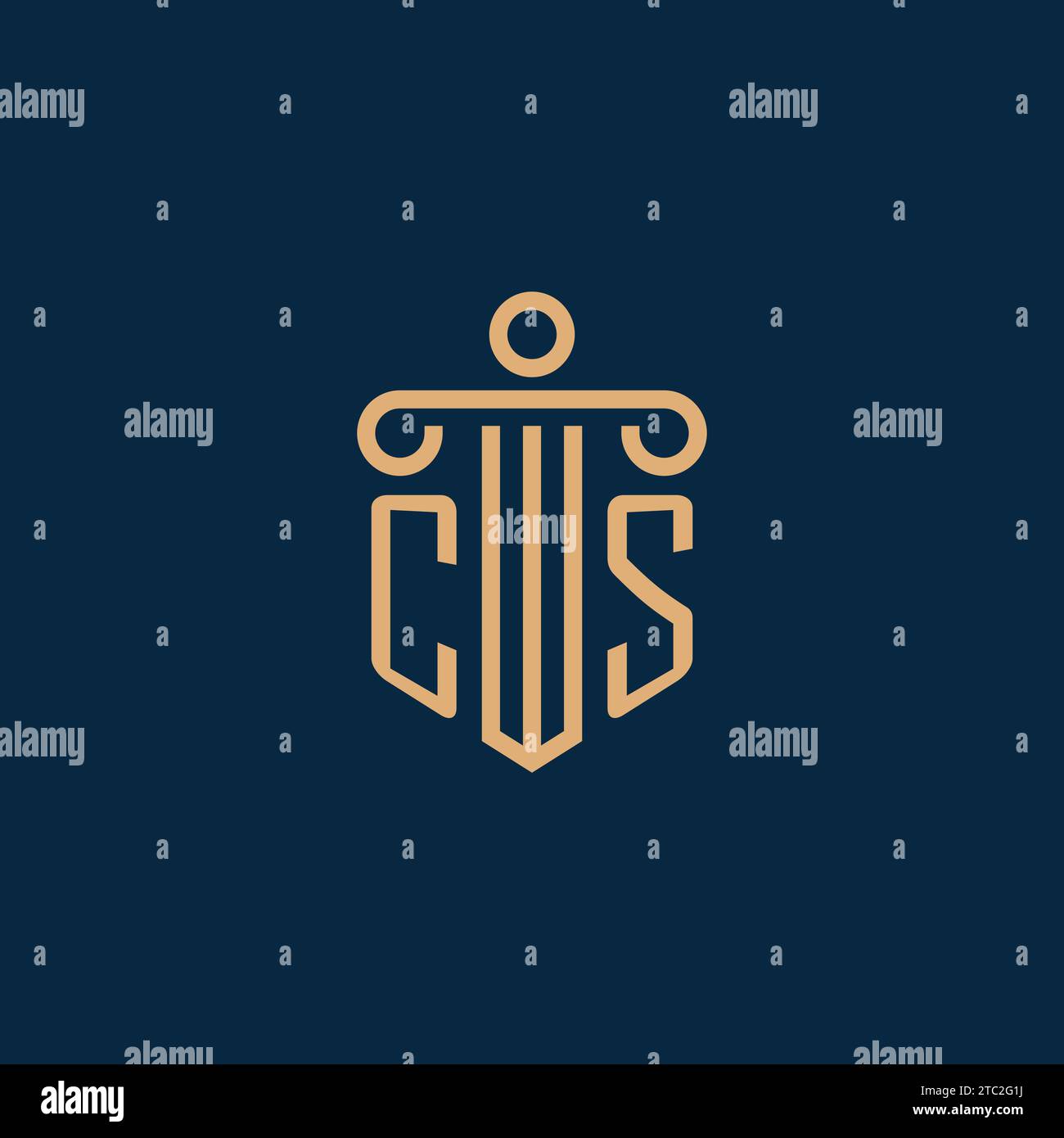 CS initial for law firm logo, lawyer logo with pillar icon Stock Vector ...
