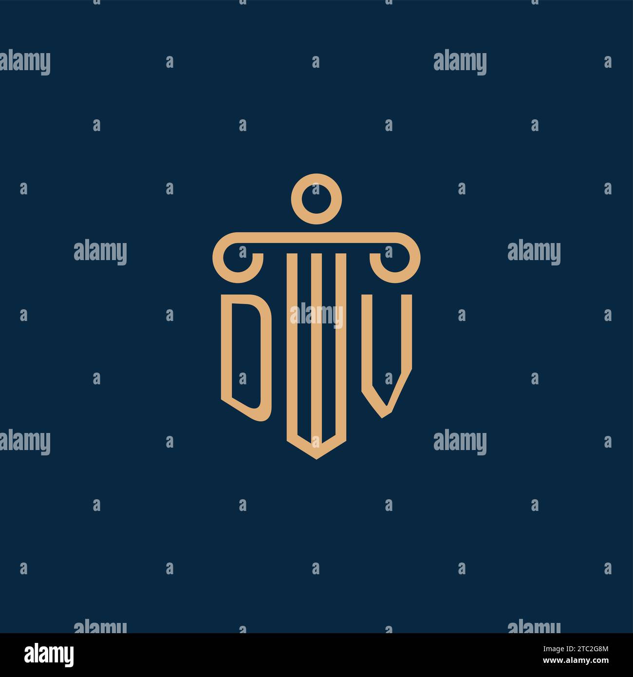 DV initial for law firm logo, lawyer logo with pillar icon Stock Vector ...