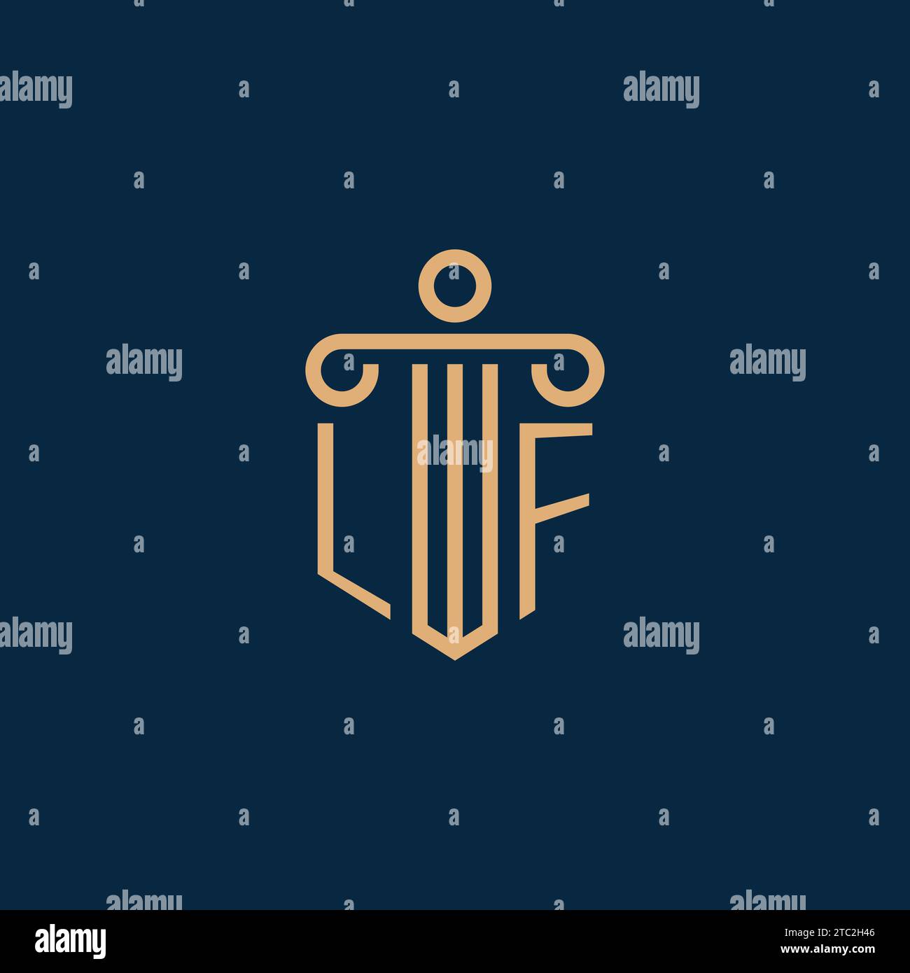 LF initial for law firm logo, lawyer logo with pillar icon Stock Vector ...