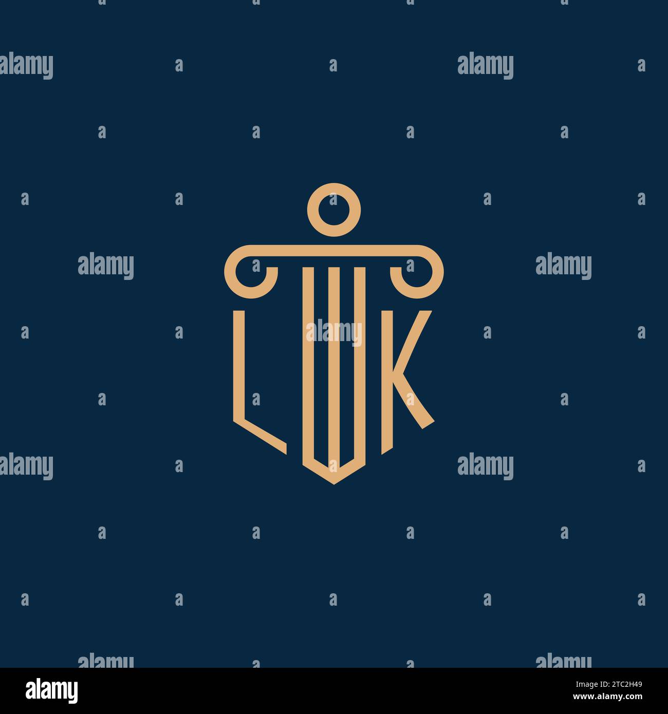 LK initial for law firm logo, lawyer logo with pillar icon Stock Vector ...