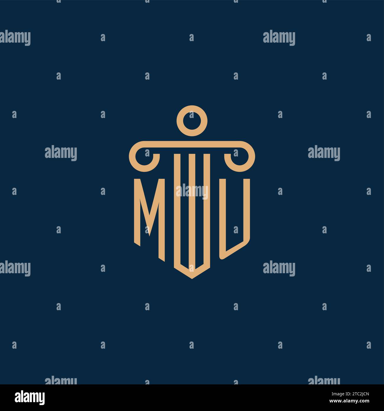 MU initial for law firm logo, lawyer logo with pillar icon Stock Vector ...