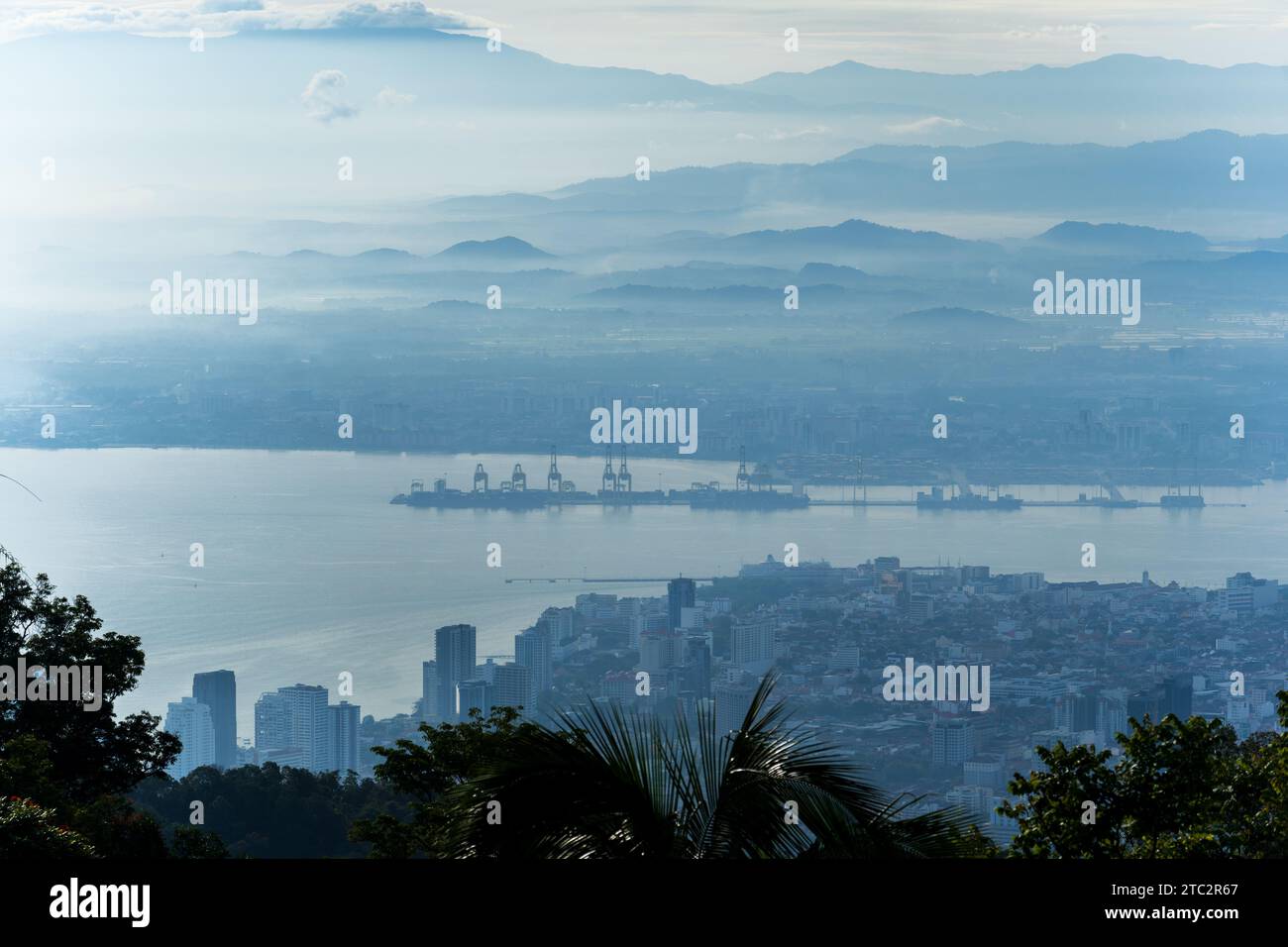 Penang Hills: Nature's masterpiece in Malaysia, where lush greenery meets breathtaking views, creating a serene escape. Stock Photo