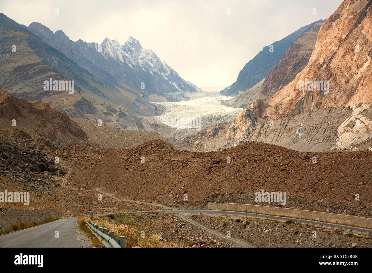 Passu glacier beautiful view, Gojal valley in upper Hunza of the Gilgit Baltistan, Pakistan. Stock Photo
