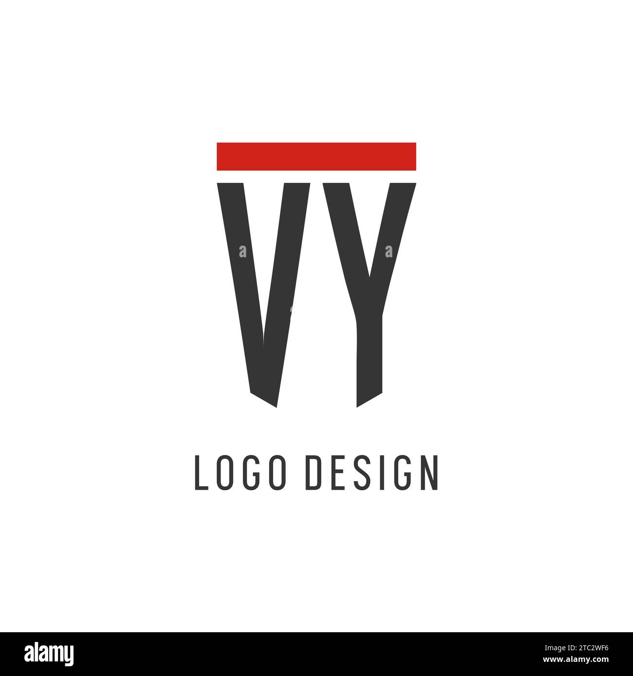 VY initial esport logo with simple shield design style vector graphic Stock Vector