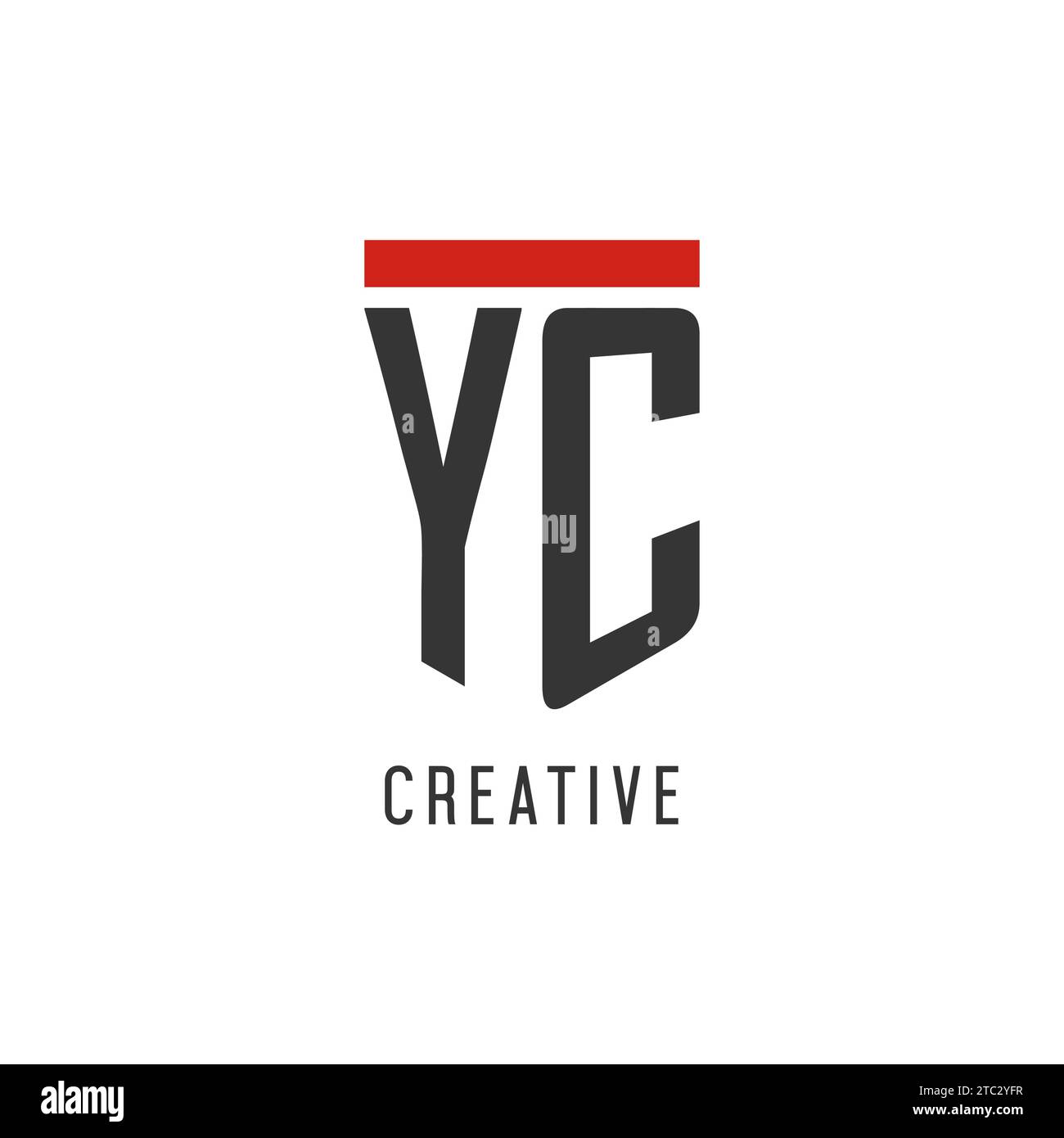 YC initial esport logo with simple shield design style vector graphic ...