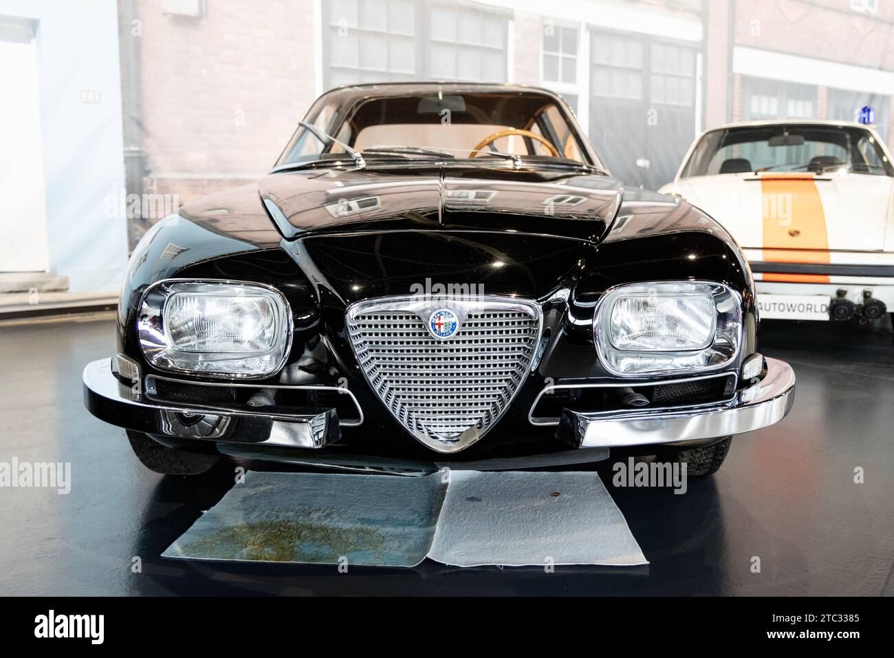 Italian 1965 Alfa Romeo 2600 Sprint Zagato, Autoworld, Brussels, Belgium Stock Photo