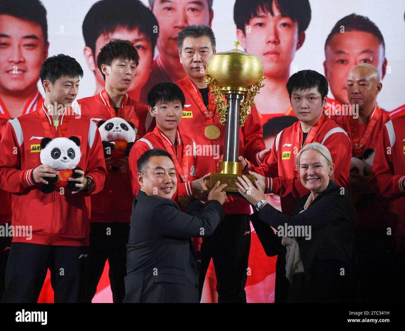 Chengdu, China's Sichuan Province. 10th Dec, 2023. ITTF president Petra