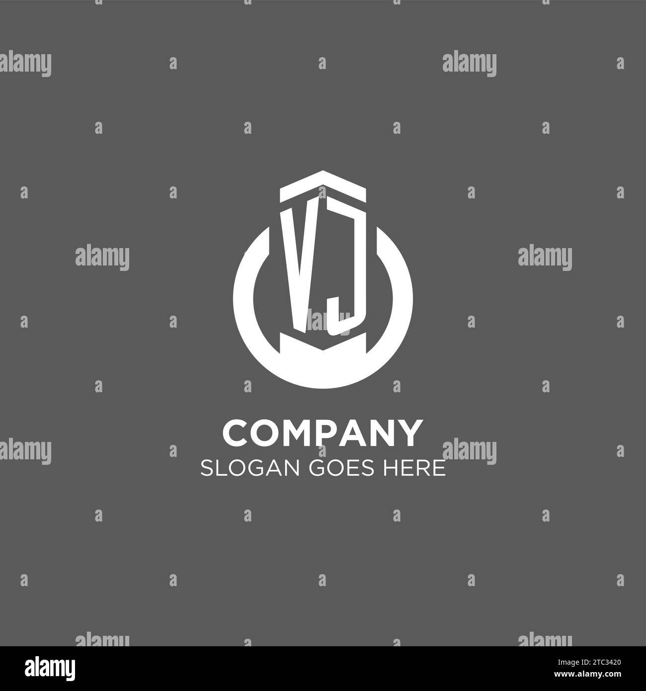 Initial VJ circle round line logo, abstract company logo design ideas ...