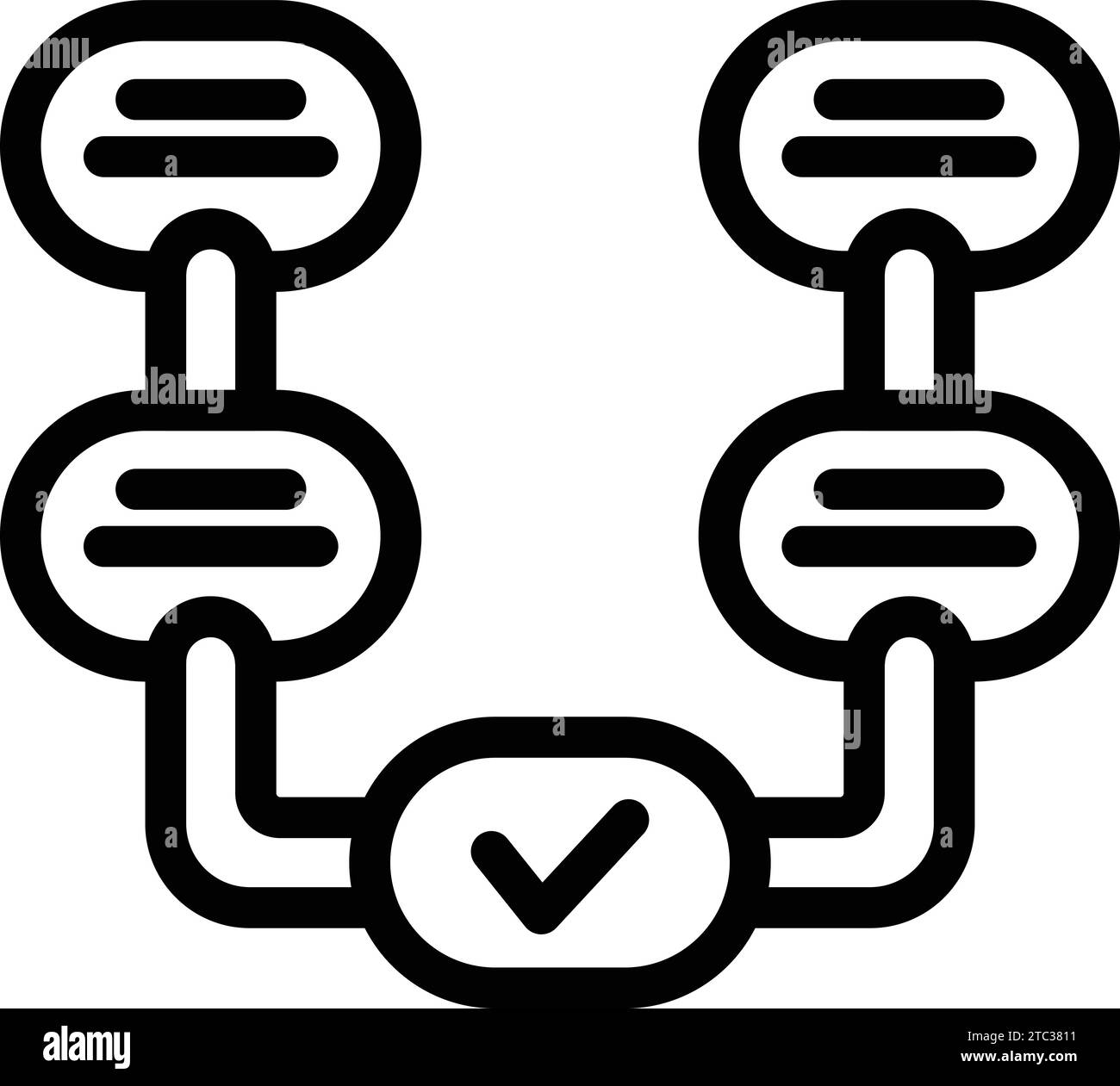 Solutions oriented icon outline vector. Making right decision ...