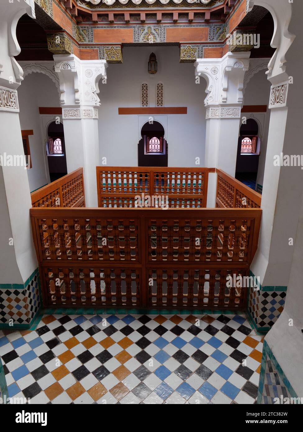 Ben Youssef Medersa historic Islamic school/college Marrakesh aka Marrakech, Morocco, December 10, 2023 Stock Photo