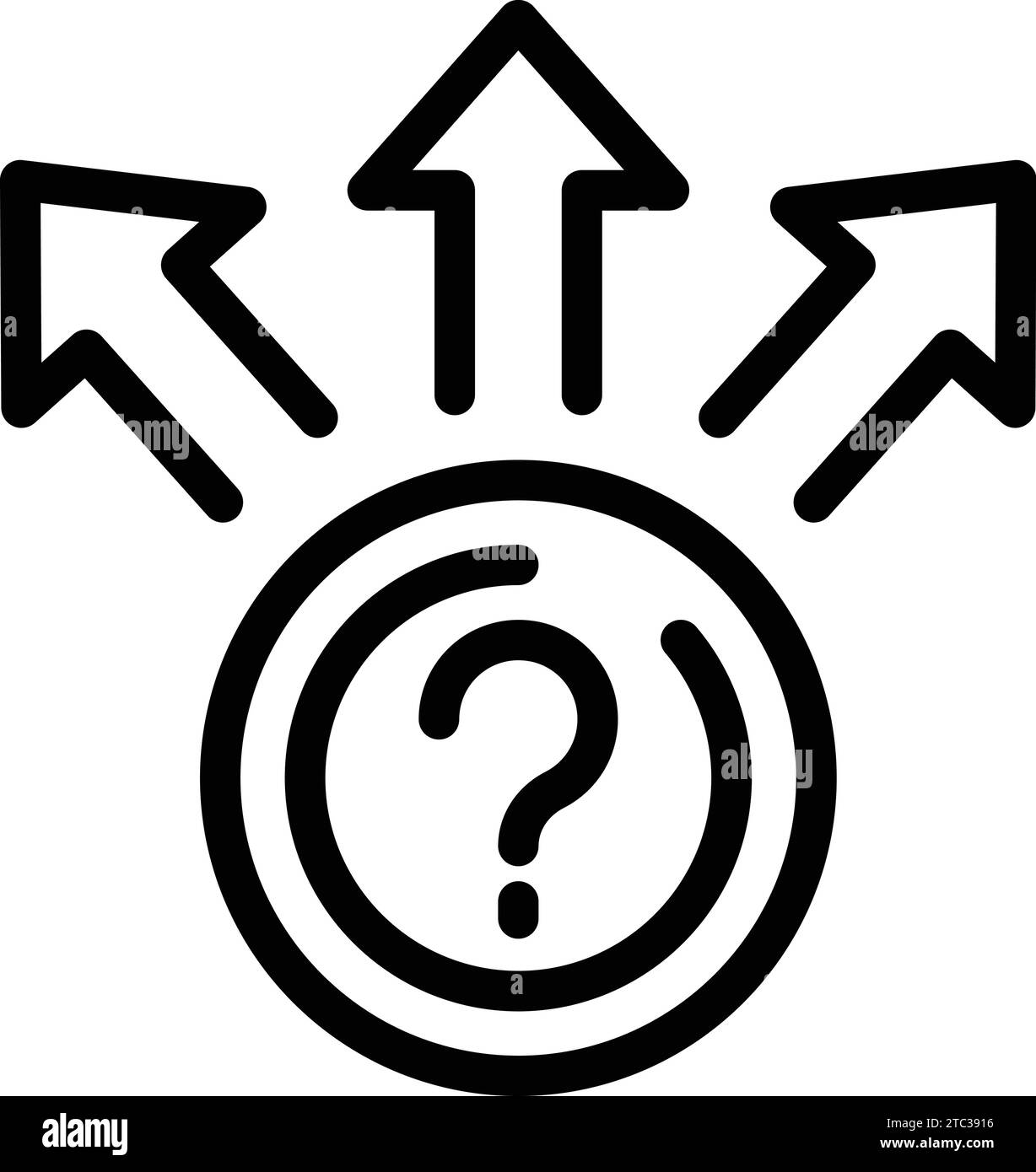 Problem solving options icon outline vector. Choosing effective ...