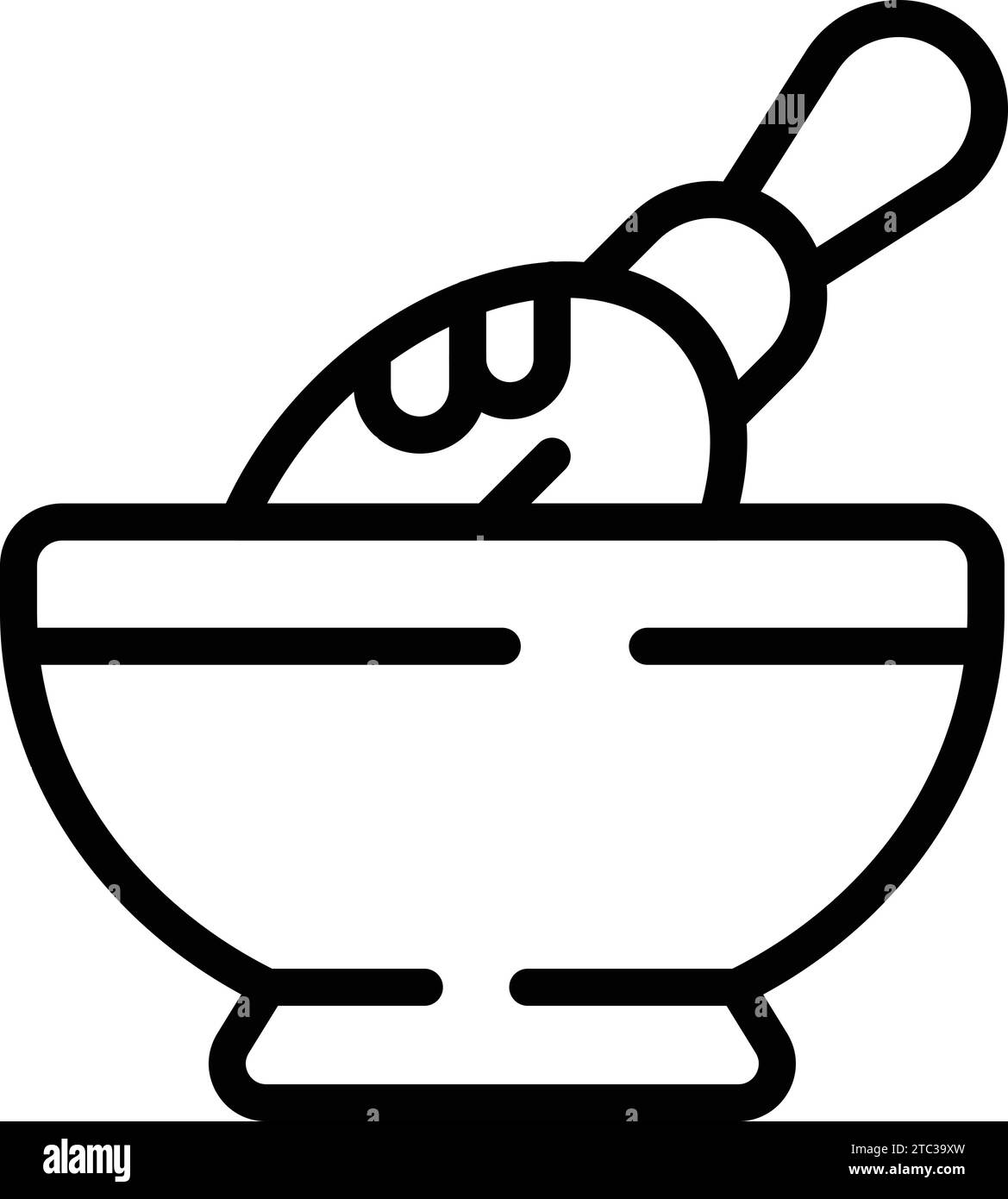 Mixing culinary bowl icon outline vector. Cooking ceramic tools