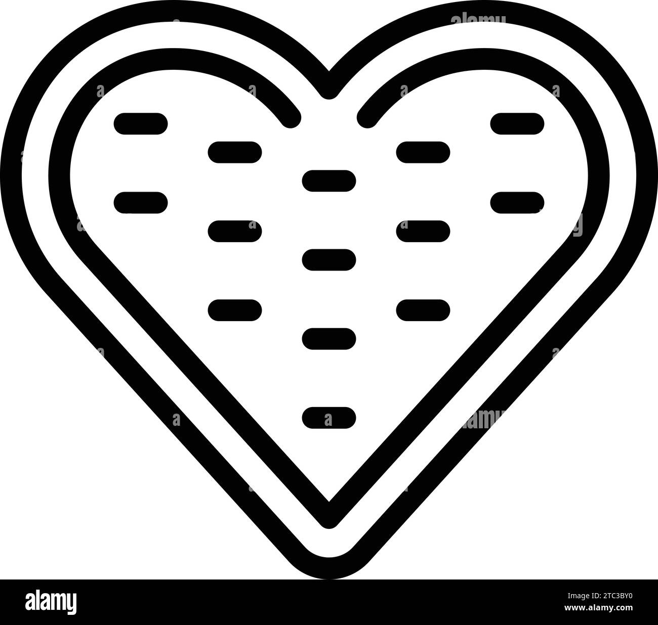 Bakeware heart icon outline vector. Baking kitchenware stuff. Silicone