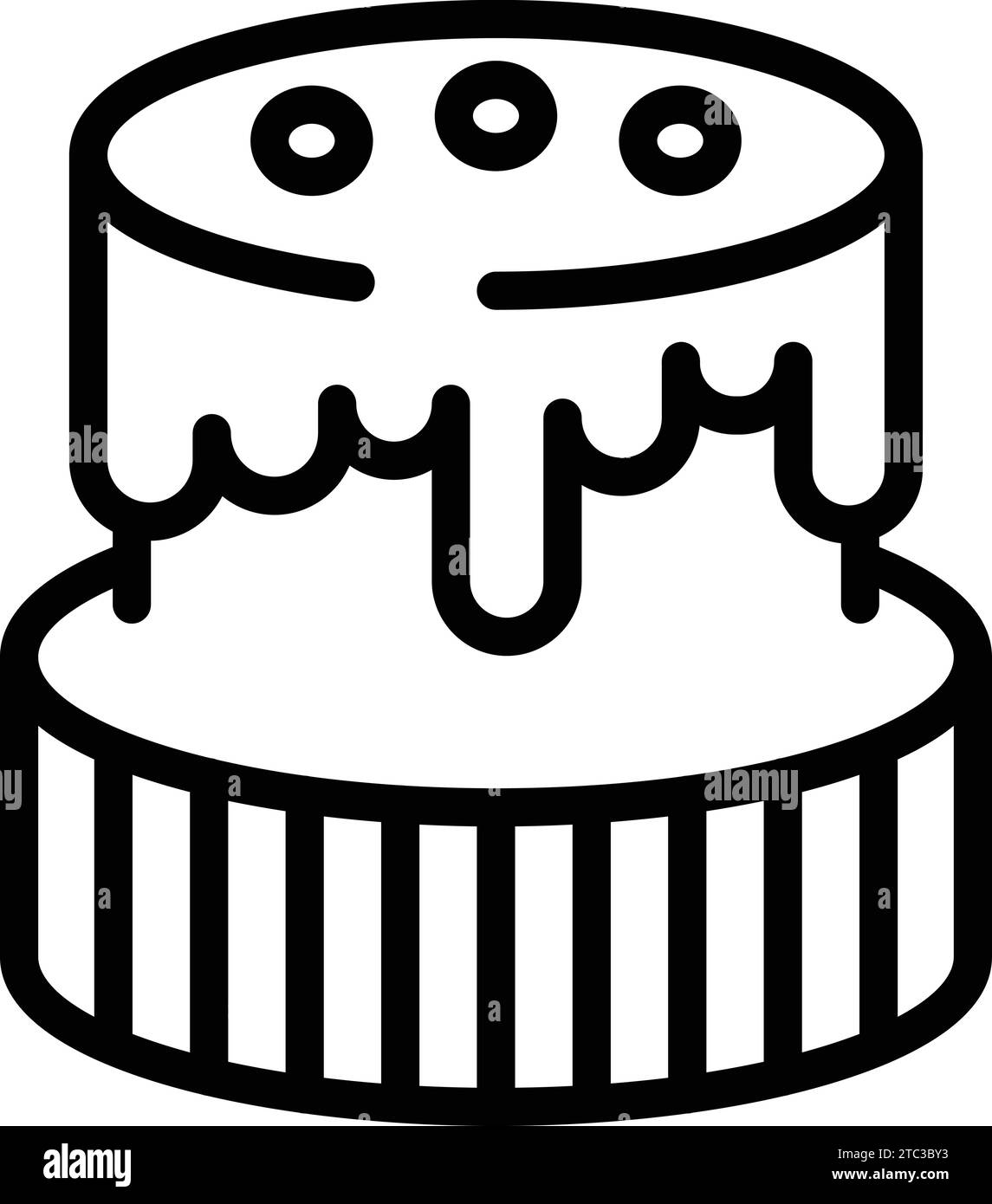 Tiered wedding cake icon outline vector. Big confectionery product ...