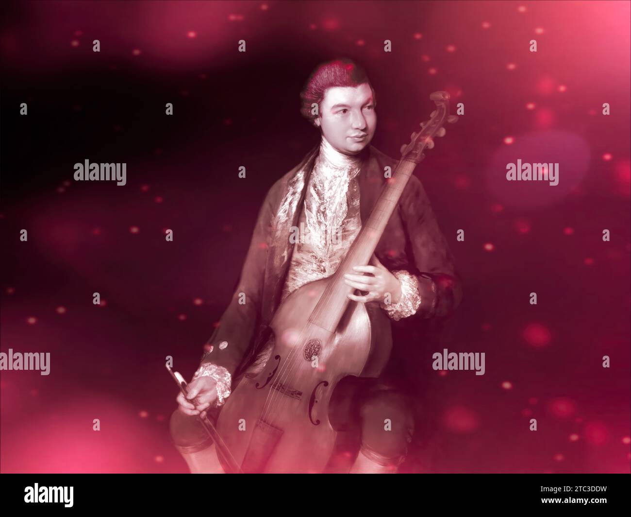 Carl Friedrich Abel, 1723 1787, German composer, digitally edited