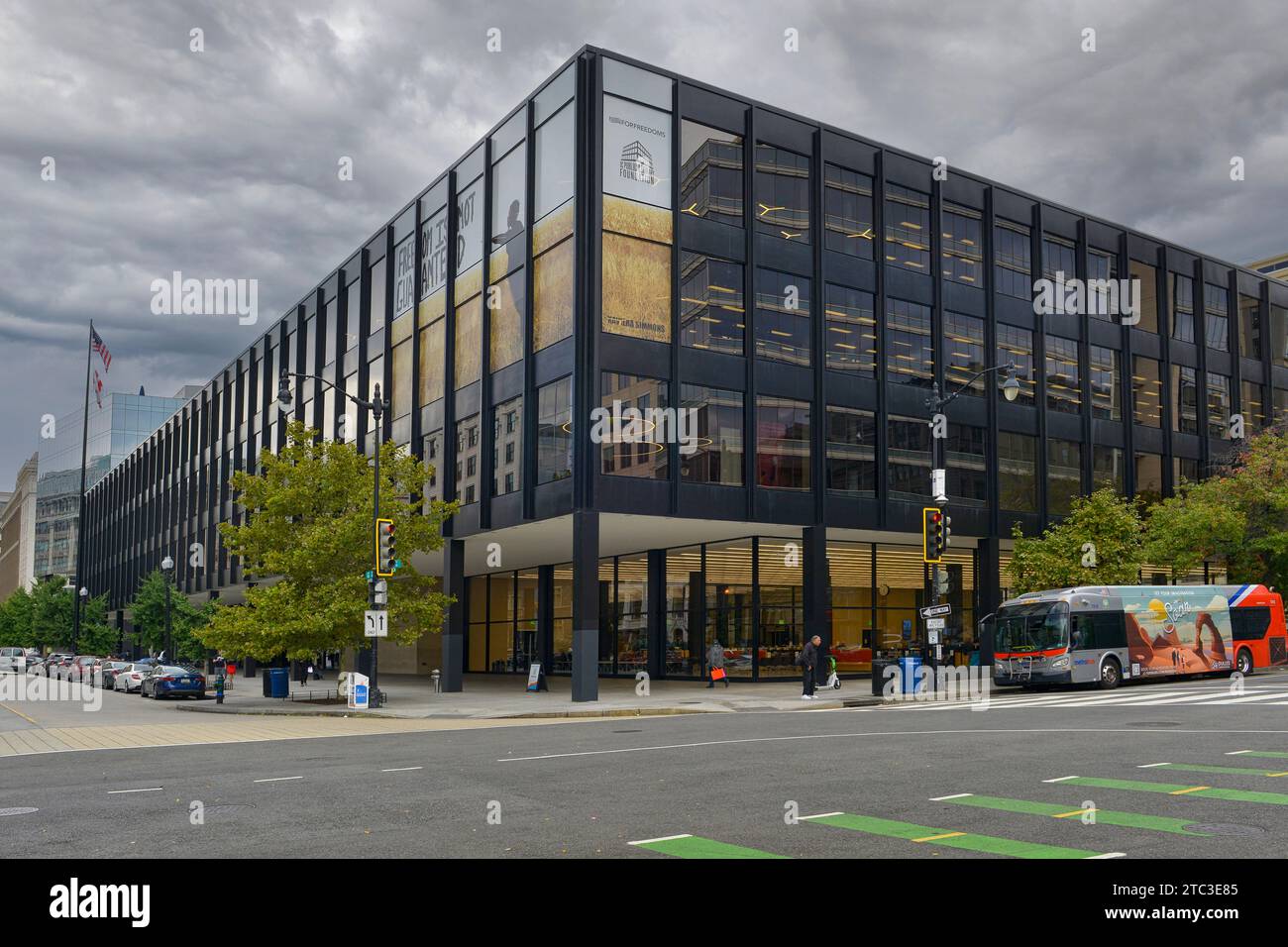 The Martin Luther King Jr. Memorial Library building on G St NW in Washington DC Stock Photo