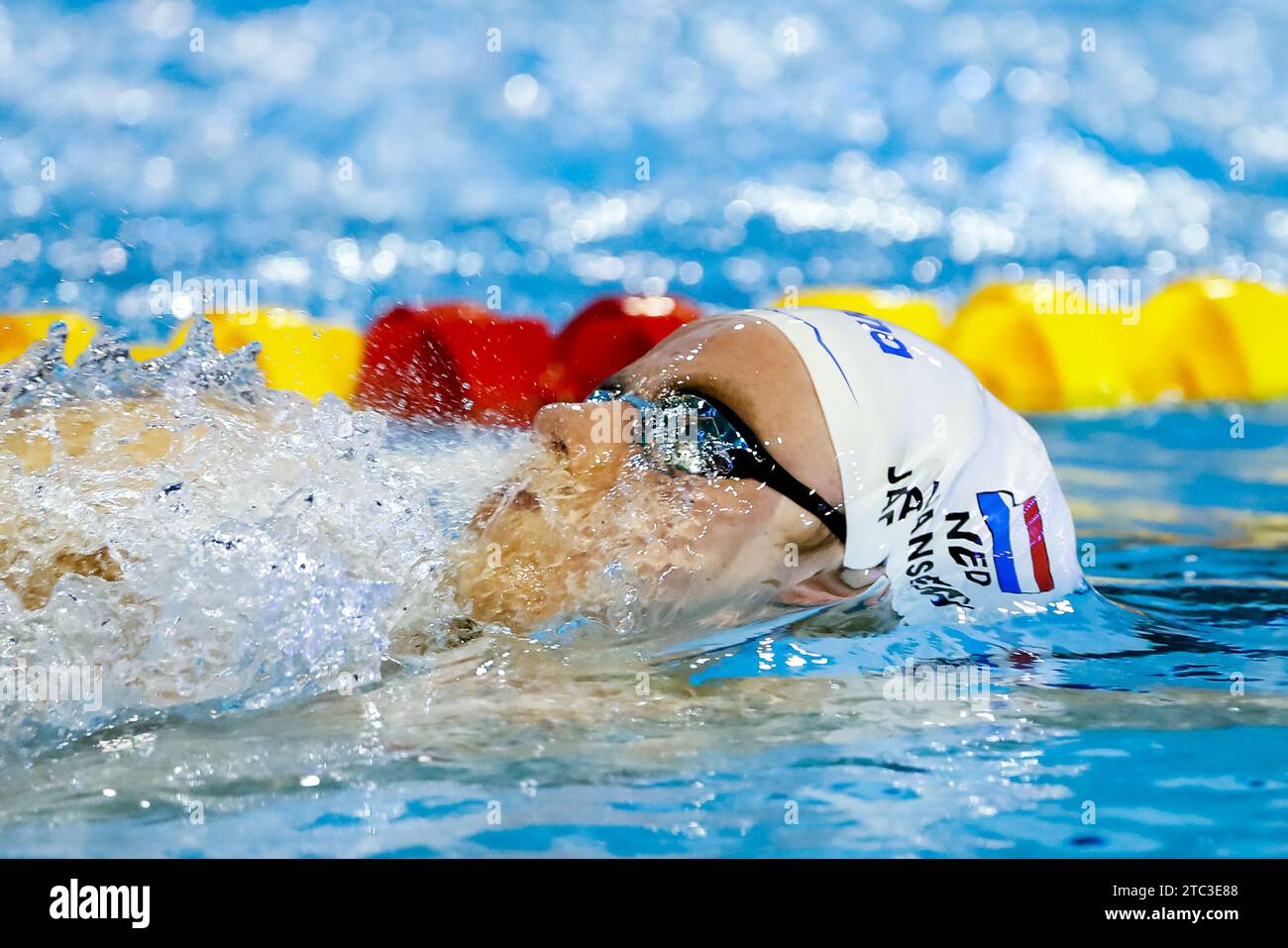 Otopeni, Romania. 10th Dec, 2023. OTOPENI, ROMANIA - DECEMBER 10: Thomas Jansen of the Netherlands competing in the Men's 400m Individual Medley Final during the 2023 European Short Course Swimming Championships at the Otopeni Aquatics Complex on December 10, 2023 in Otopeni, Romania. (Photo by Nikola Krstic/BSR Agency) Credit: BSR Agency/Alamy Live News Stock Photo