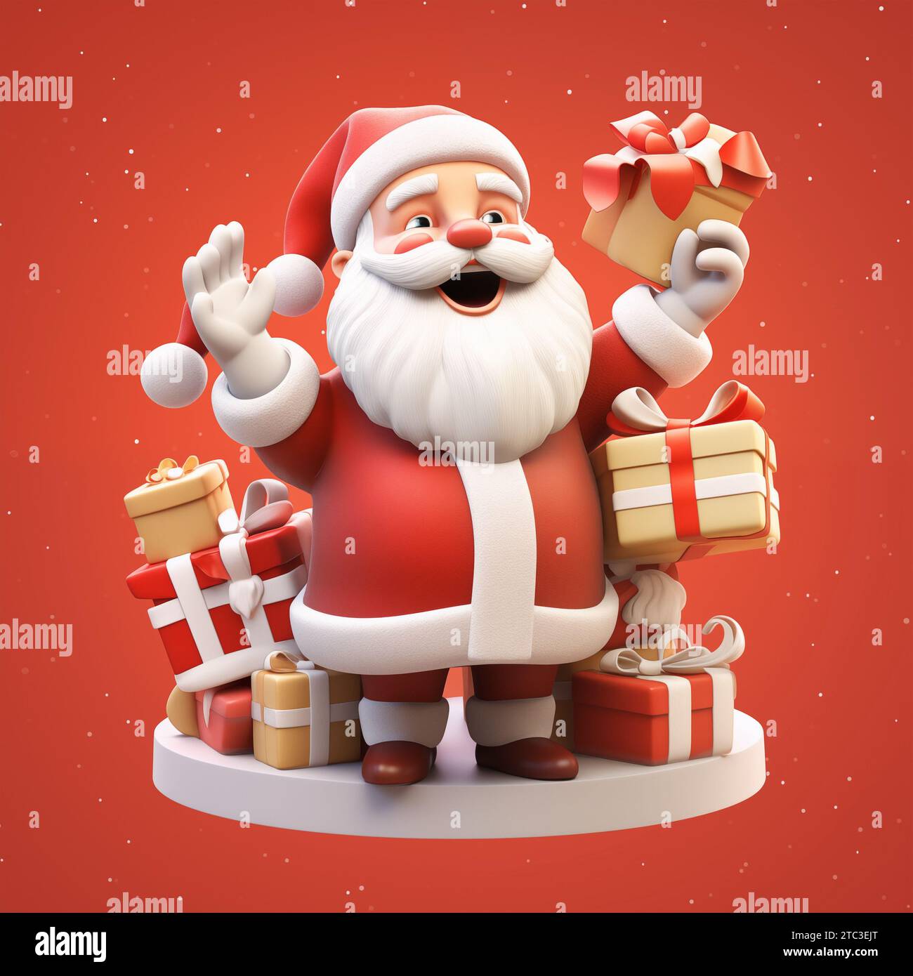 Santa, the beloved symbol of Christmas, brings joy with his rosy cheeks