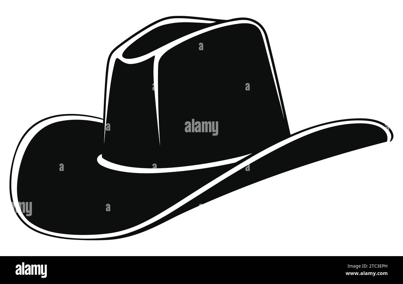 Cowboy hat logo design - silhouette simple Stock Vector Image & Art - Alamy