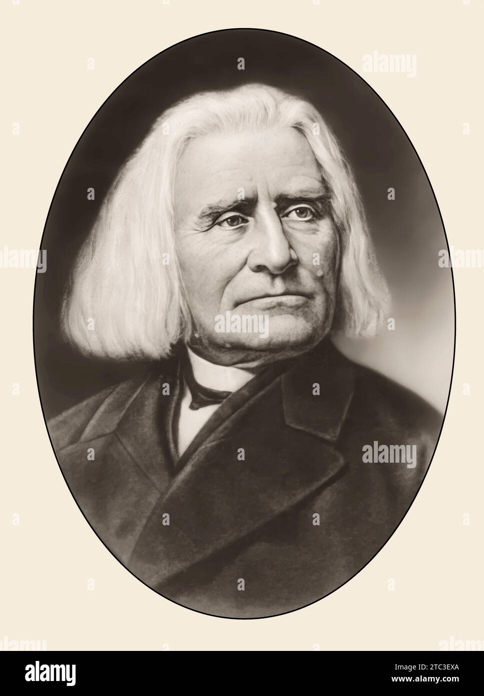 Portrait of Franz Liszt, 1811-1886, Hungarian composer Stock Photo