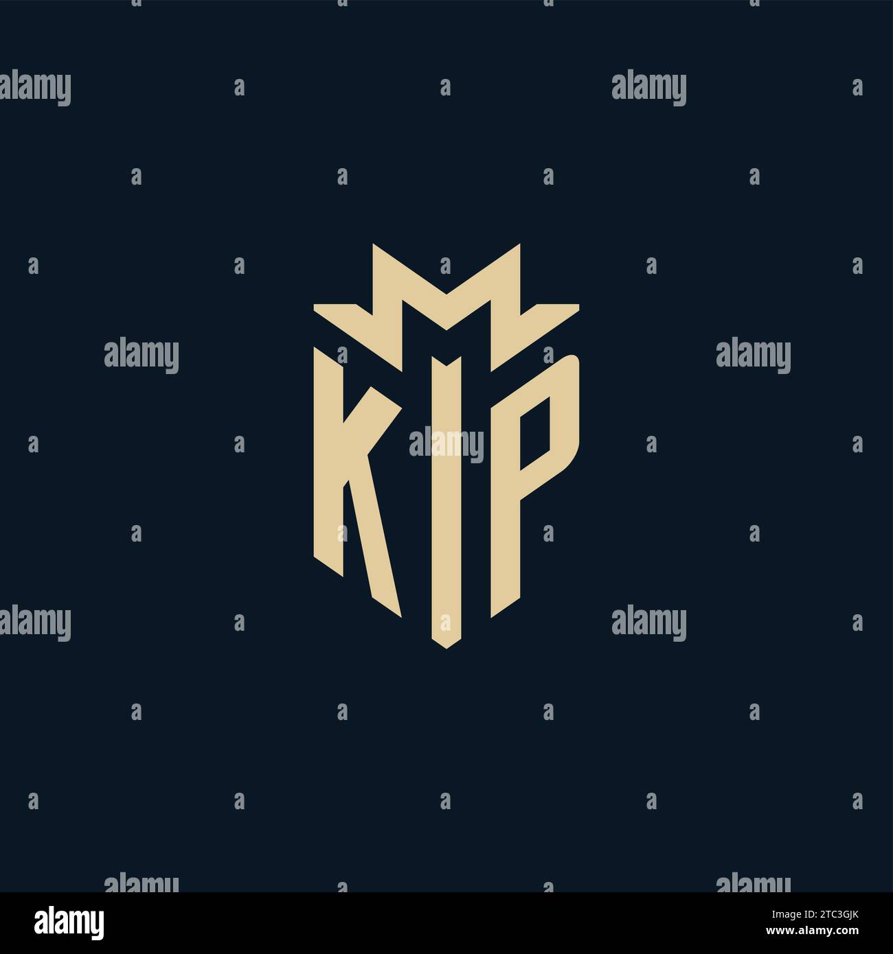 KP initial for law firm logo, lawyer logo, attorney logo design inspiration Stock Vector
