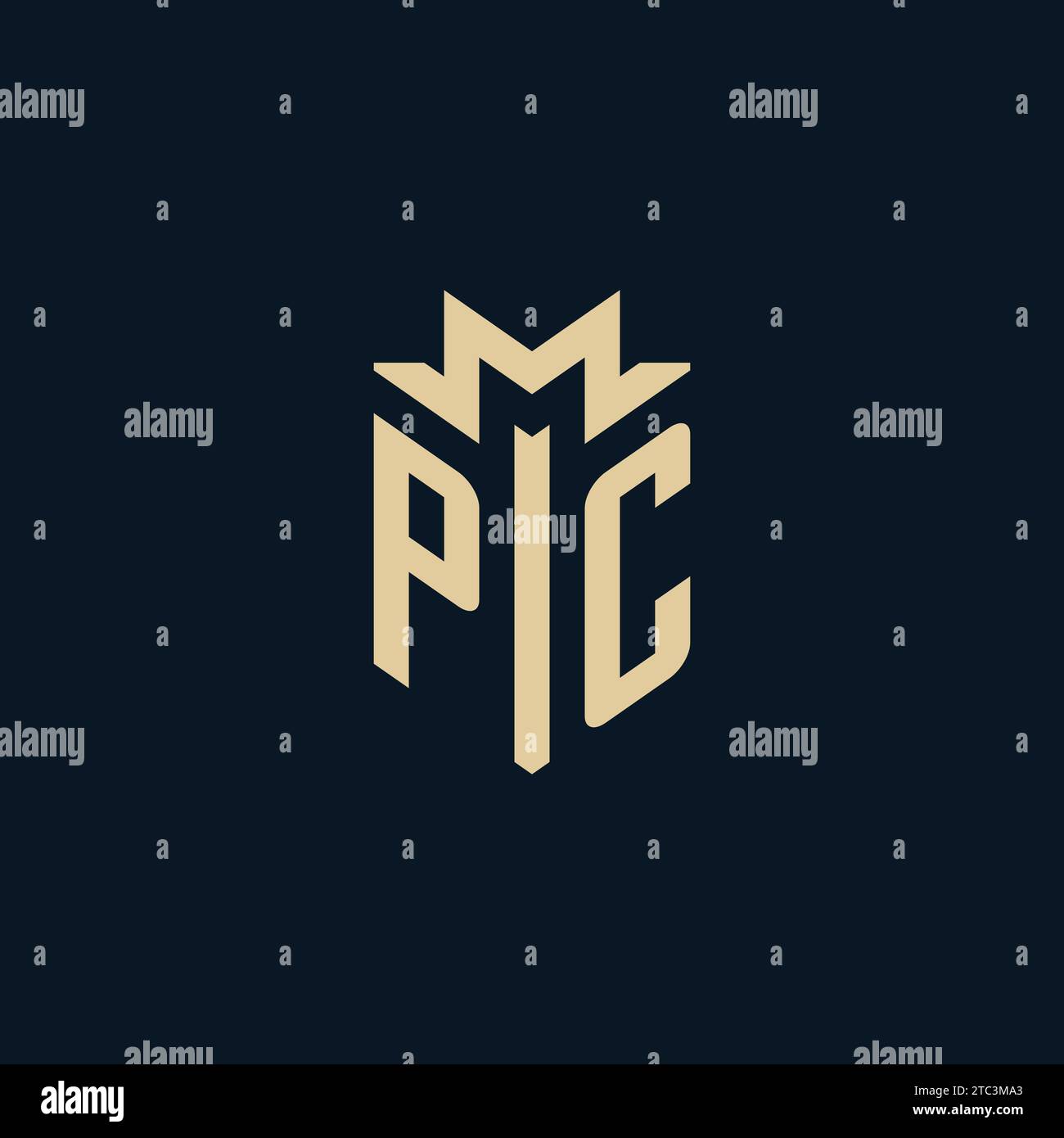 PC initial for law firm logo, lawyer logo, attorney logo design