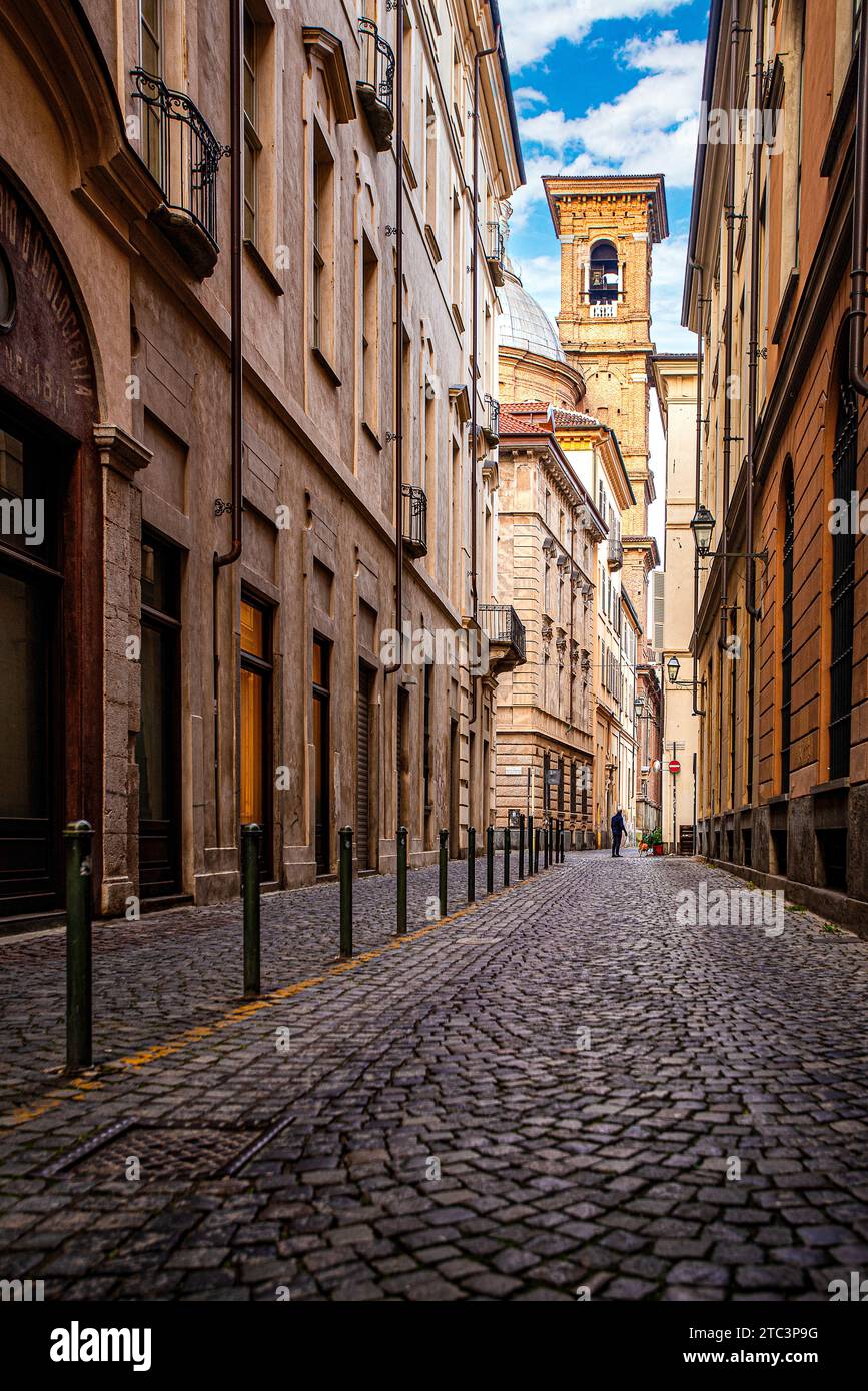 Italy Piedmont Turin Historic center Via Botero Stock Photo