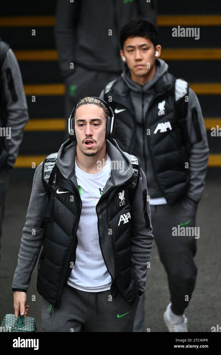 LONDON, ENGLAND - DECEMBER 9: Kostas Tsimikas of Liverpool FC with headphones during the Premier League match between Crystal Palace and Liverpool FC Stock Photo