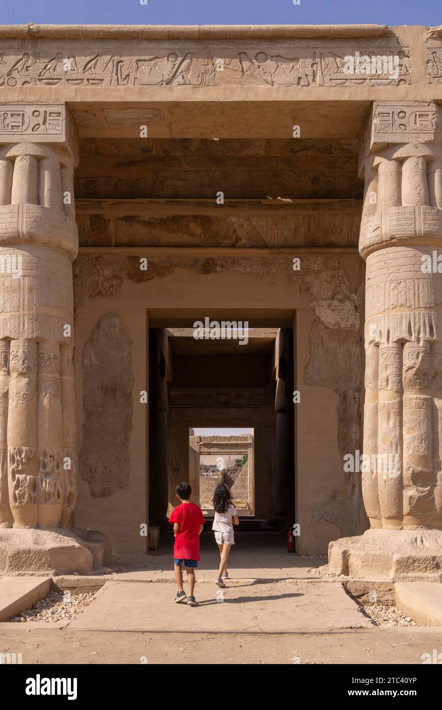 The Mortuary Temple of Seti I, Luxor, Egypt Stock Photo