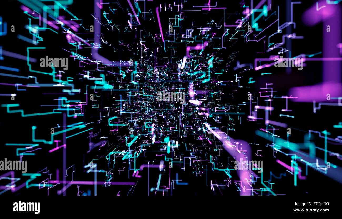 Abstract technology background made of lines Stock Photo - Alamy