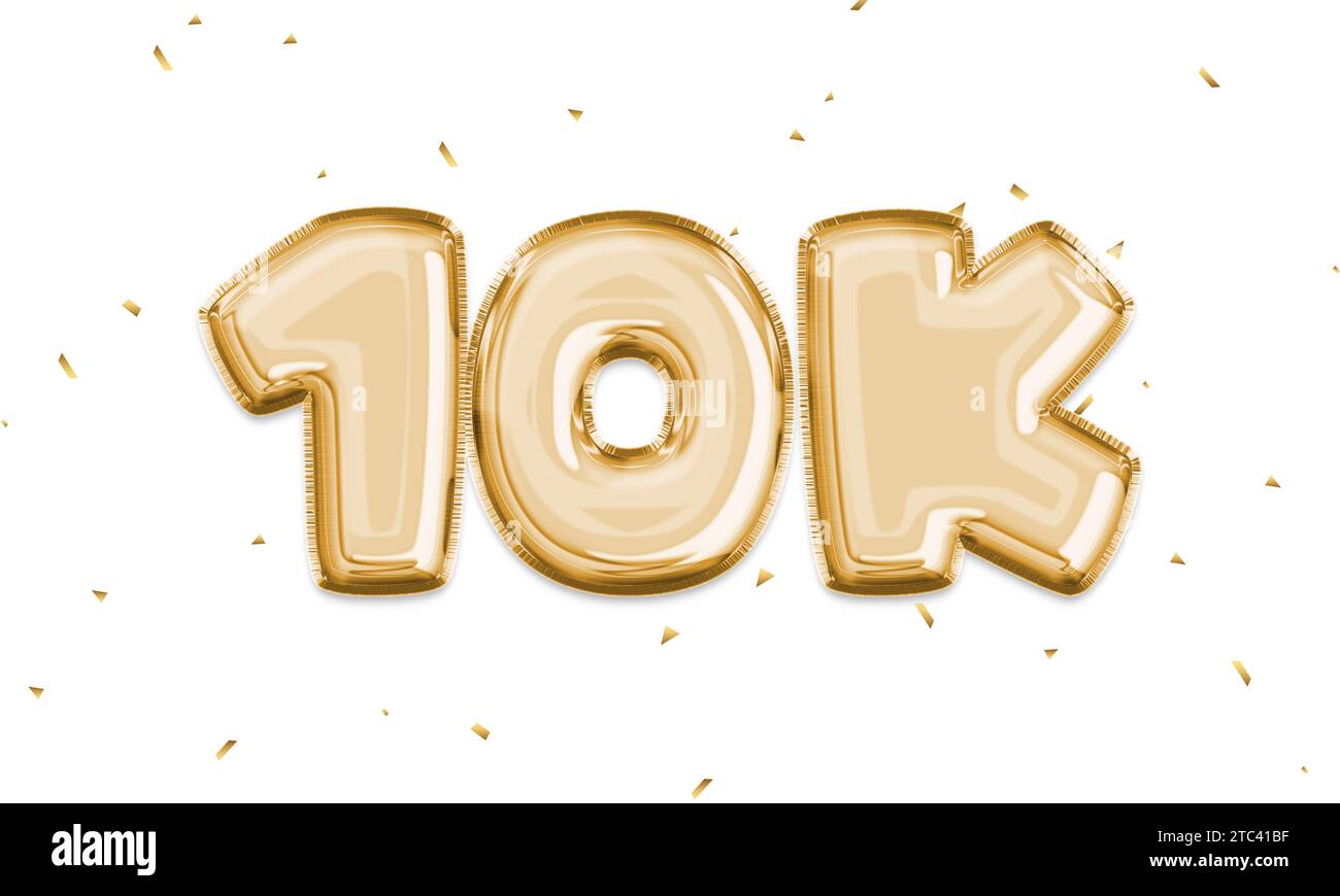 10k followers celebration. Social media poster. Followers thank you ...