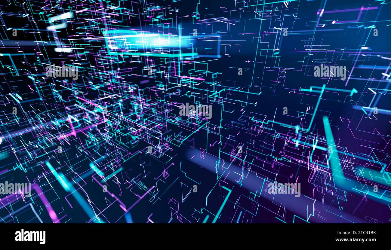 Abstract technology background made of lines Stock Photo - Alamy