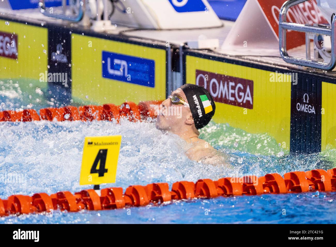 Wiffen Daniel of Ireland celebrating winning and setting the new World